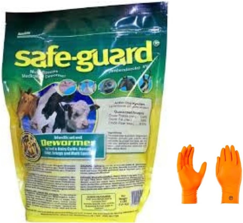 USA Supply Safe-Guard 1.1 Mult Dewormer with Premium Checmial Resistant Gloves and Pest Identification Card - Image 1